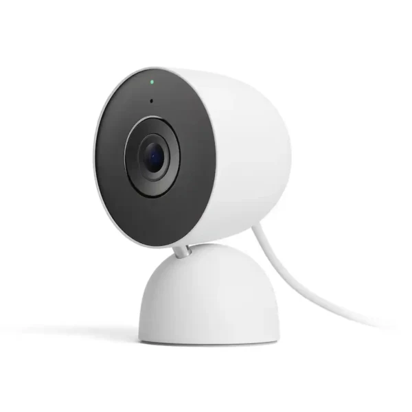 Google Nest Cam Indoor Wired 3rd Gen GA09973-US – Snow 2K HDR WiFi Security Camera with Gemini AI, Night Vision & 2-Way Audio