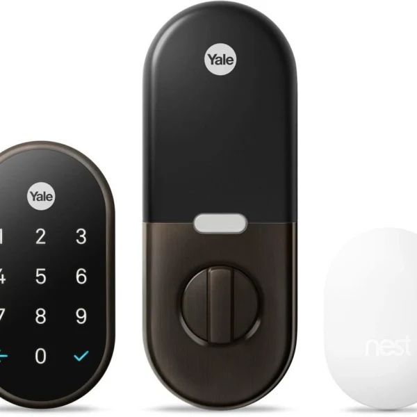 Google Nest × Yale Smart Lock with Nest Connect RB-YRD540-WV-0BP – Oil-Rubbed Bronze Keyless WiFi Door Lock with Touchscreen Keypad & Remote Access